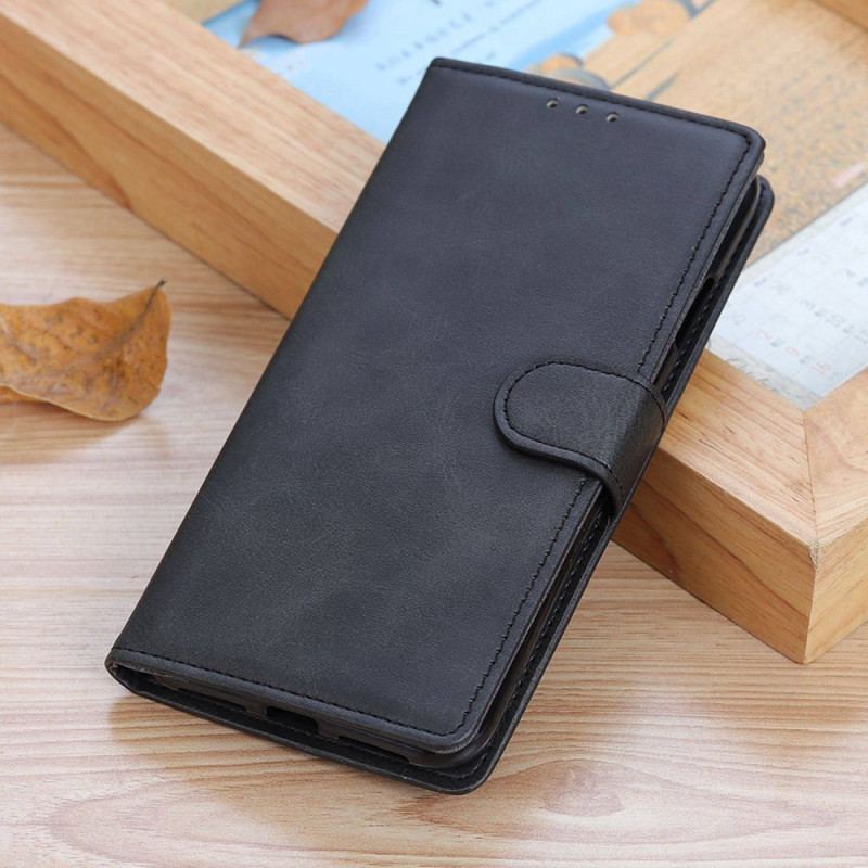 Capa Flip Para Xiaomi Redmi A1 Efeito De Couro Retrô Fosco