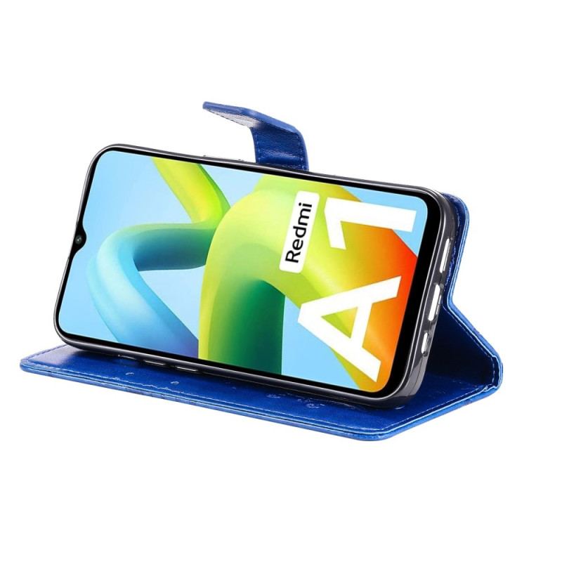 Capa Folio Para Xiaomi Redmi A1 De Cordão Borboletas Gigantes