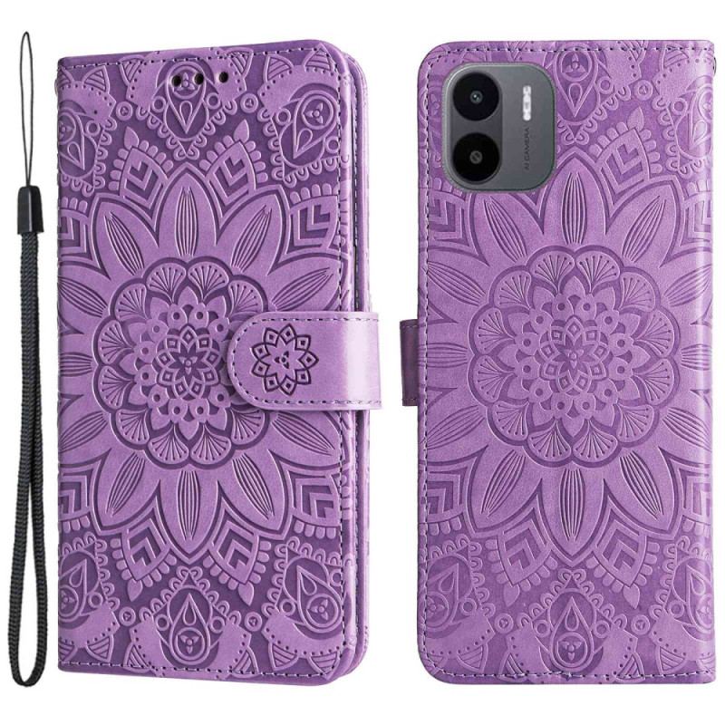 Capa Folio Para Xiaomi Redmi A1 Padrão De Mandala