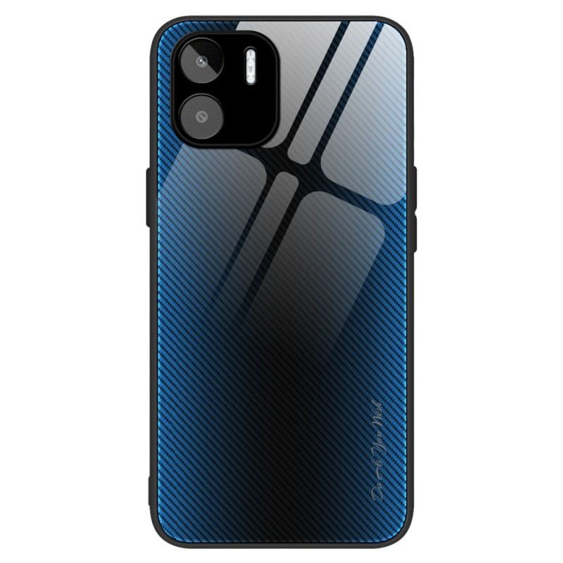 Capa Para Xiaomi Redmi A1 Vidro Temperado De Fibra De Carbono Clássico