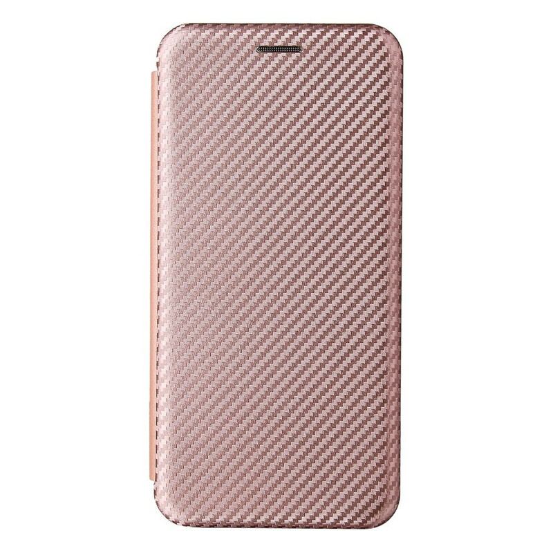 Capa De Celular Para Asus Zenfone 8 Flip Fibra De Carbono Com Anel De Suporte
