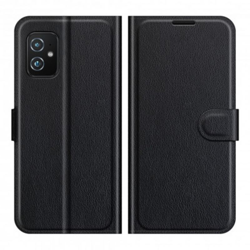 Capa De Couro Para Asus Zenfone 8 Couro Falso Clássico