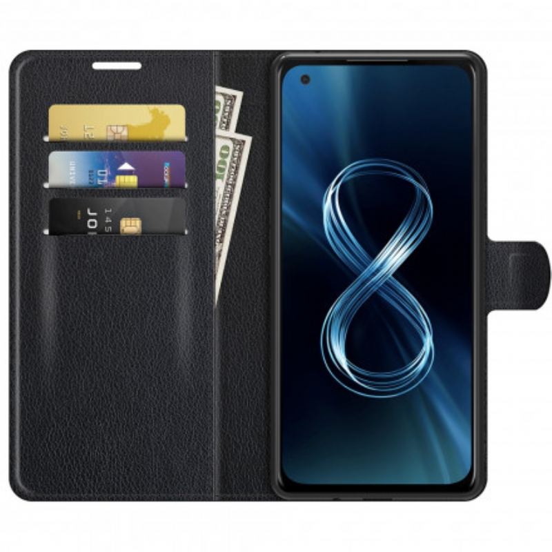 Capa De Couro Para Asus Zenfone 8 Couro Falso Clássico