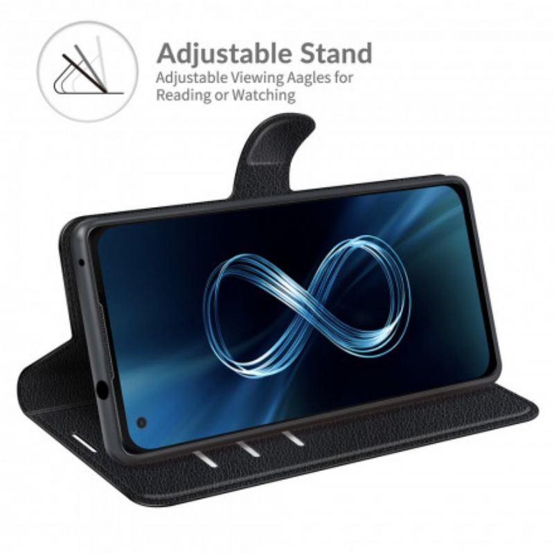 Capa De Couro Para Asus Zenfone 8 Couro Falso Clássico