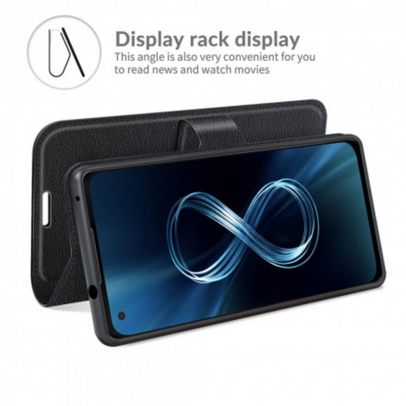 Capa De Couro Para Asus Zenfone 8 Couro Falso Clássico