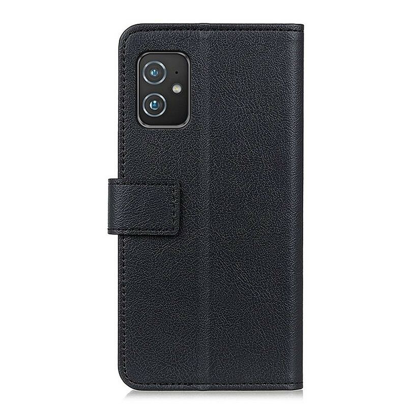 Capa Flip Para Asus Zenfone 8 Efeito Couro Simples