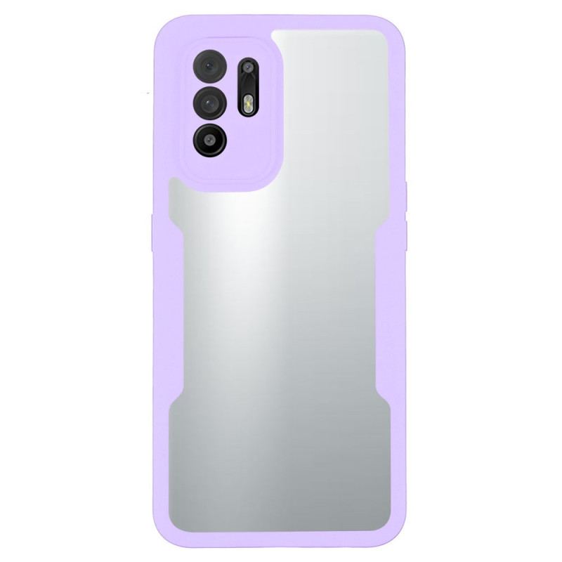 Capa De Celular Para Oppo A94 5G Bordas Coloridas Transparentes Híbridas
