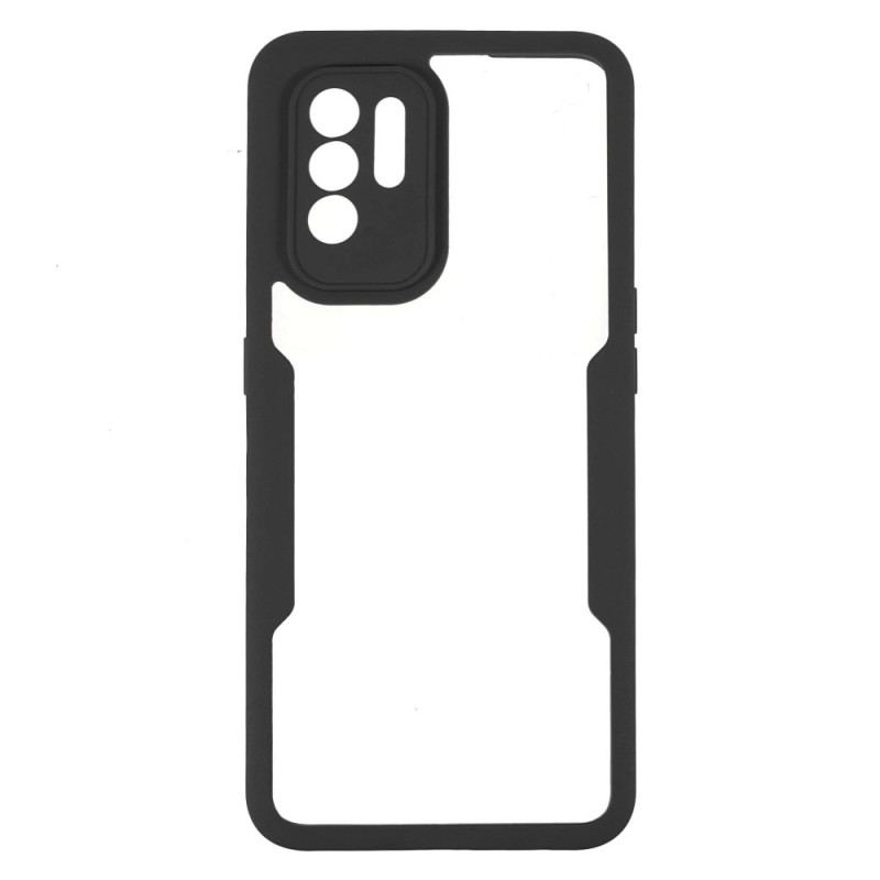 Capa De Celular Para Oppo A94 5G Bordas Coloridas Transparentes Híbridas