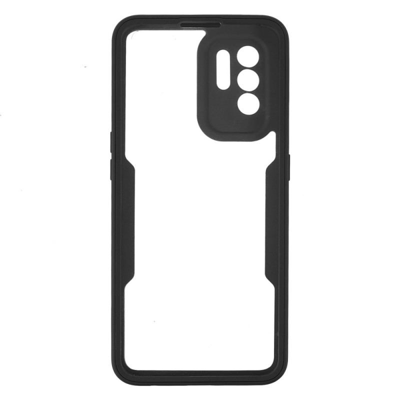 Capa De Celular Para Oppo A94 5G Bordas Coloridas Transparentes Híbridas