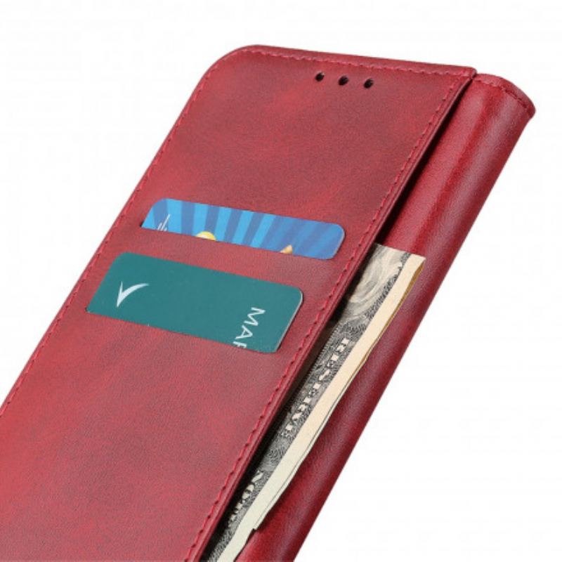 Capa De Celular Para Oppo A94 5G Flip Couro Rachado Elegância