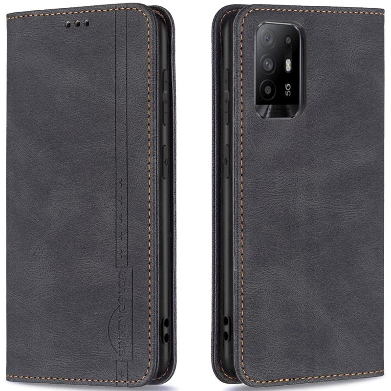 Capa De Celular Para Oppo A94 5G Flip Couro Sintético