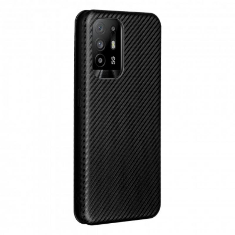 Capa De Celular Para Oppo A94 5G Flip Silicone De Carbono Colorido