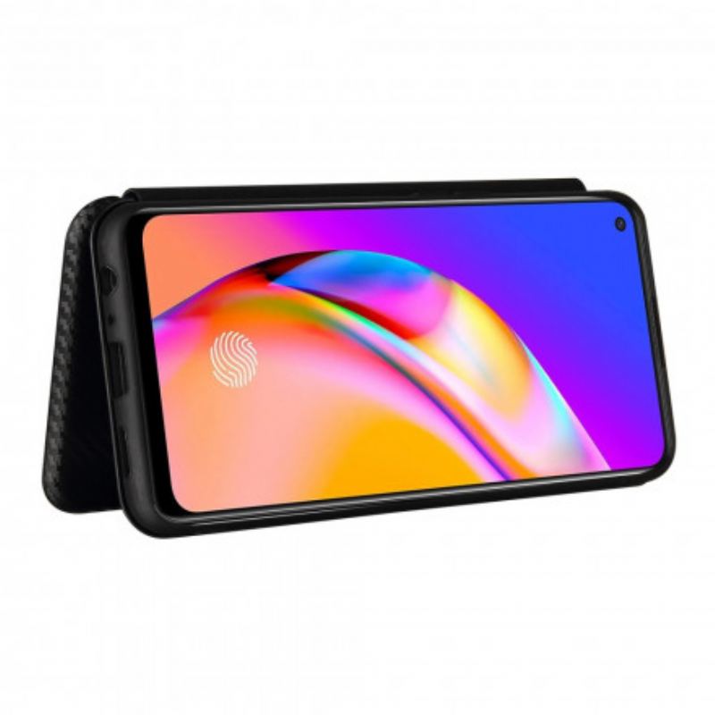 Capa De Celular Para Oppo A94 5G Flip Silicone De Carbono Colorido