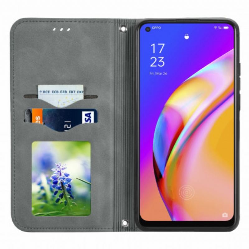 Capa De Celular Para Oppo A94 5G Flip Toque De Pele