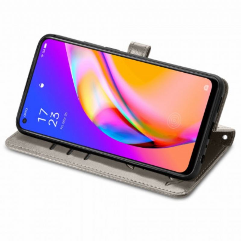 Capa Folio Para Oppo A94 5G Animais Animados