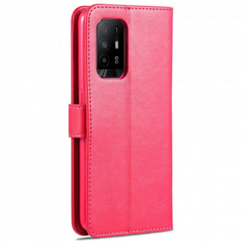 Capa Folio Para Oppo A94 5G Couro Sintético Azns