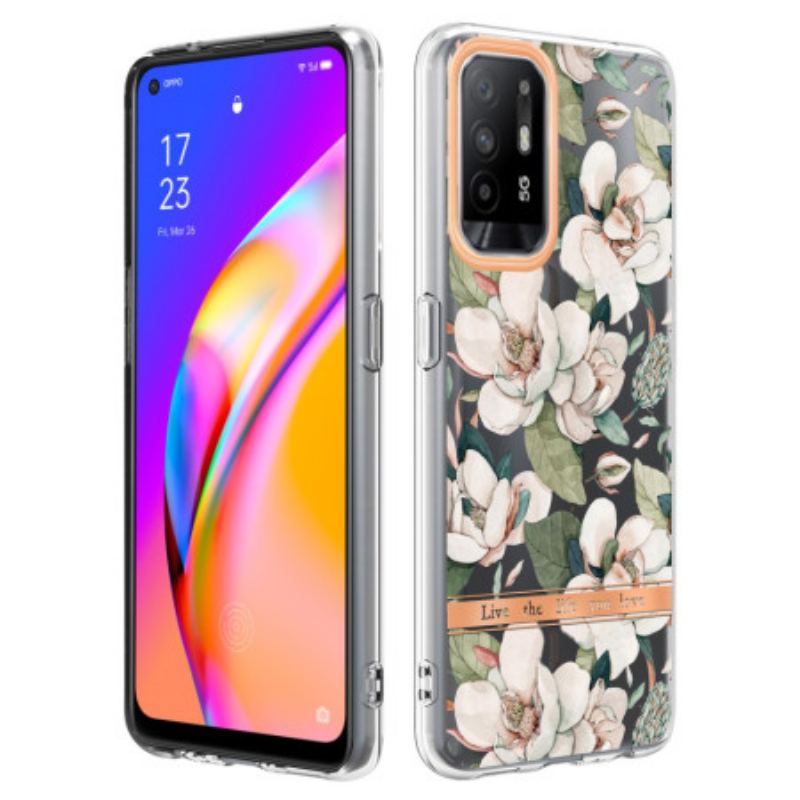 Capa Para Oppo A94 5G Flores De Peônias