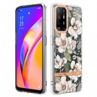 Capa Para Oppo A94 5G Flores De Peônias