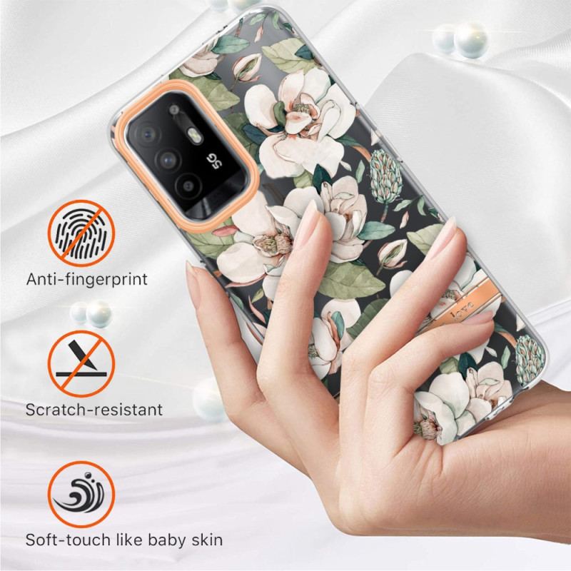 Capa Para Oppo A94 5G Flores De Peônias
