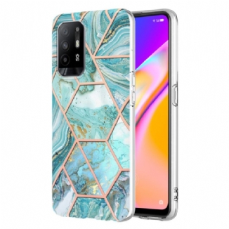 Capa Para Oppo A94 5G Mármore Geométrico Chamativo