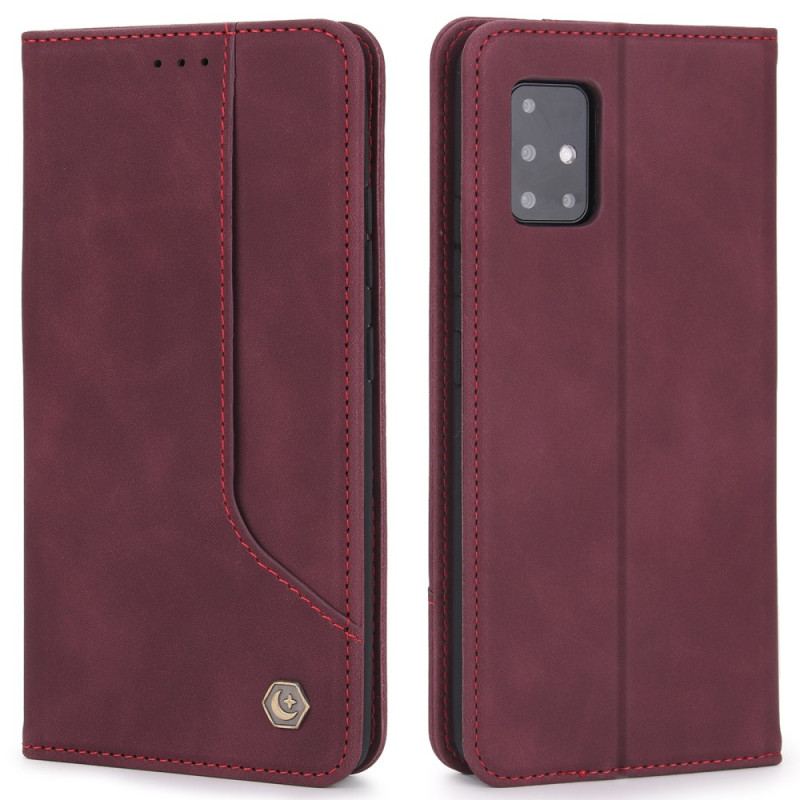 Capa De Celular Para Samsung Galaxy A71 5G Flip Porta-cartão Frontal Pola
