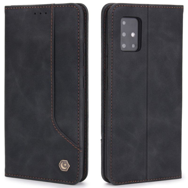 Capa De Celular Para Samsung Galaxy A71 5G Flip Porta-cartão Frontal Pola