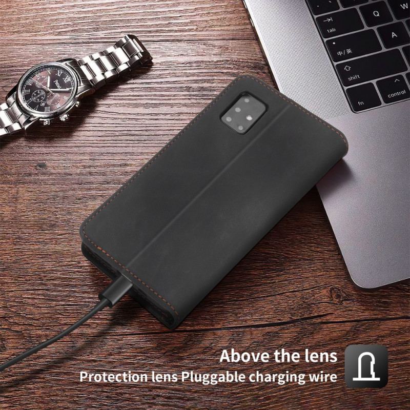 Capa De Celular Para Samsung Galaxy A71 5G Flip Porta-cartão Frontal Pola