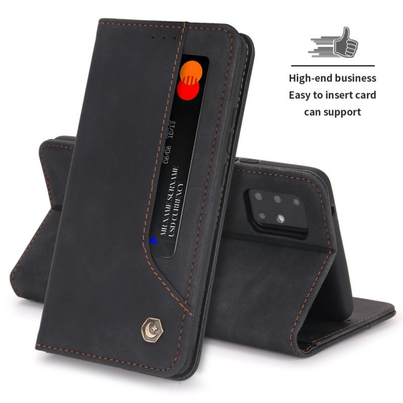 Capa De Celular Para Samsung Galaxy A71 5G Flip Porta-cartão Frontal Pola