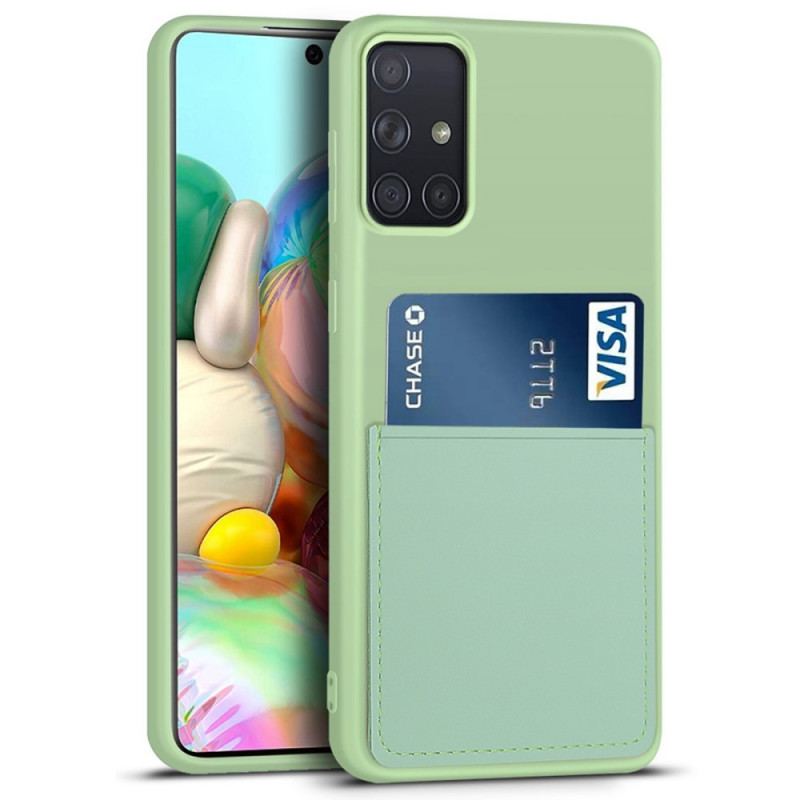 Capa Para Samsung Galaxy A71 5G Titular De Cartão De Silicone Líquido