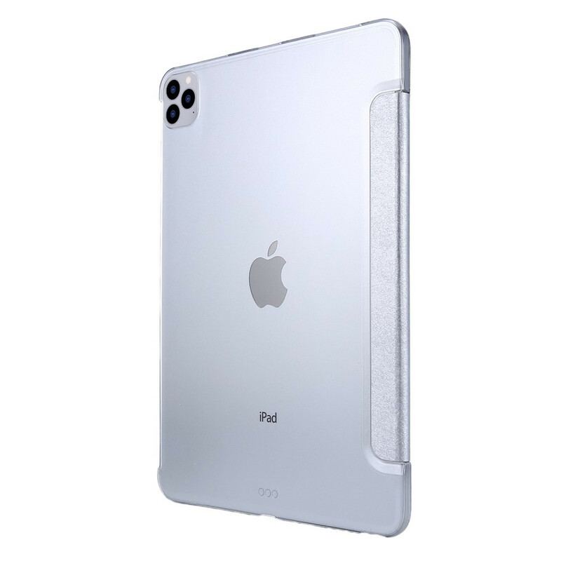 Capa De Celular Para iPad Pro 12.9" (2022) Couro Falso Textura De Seda