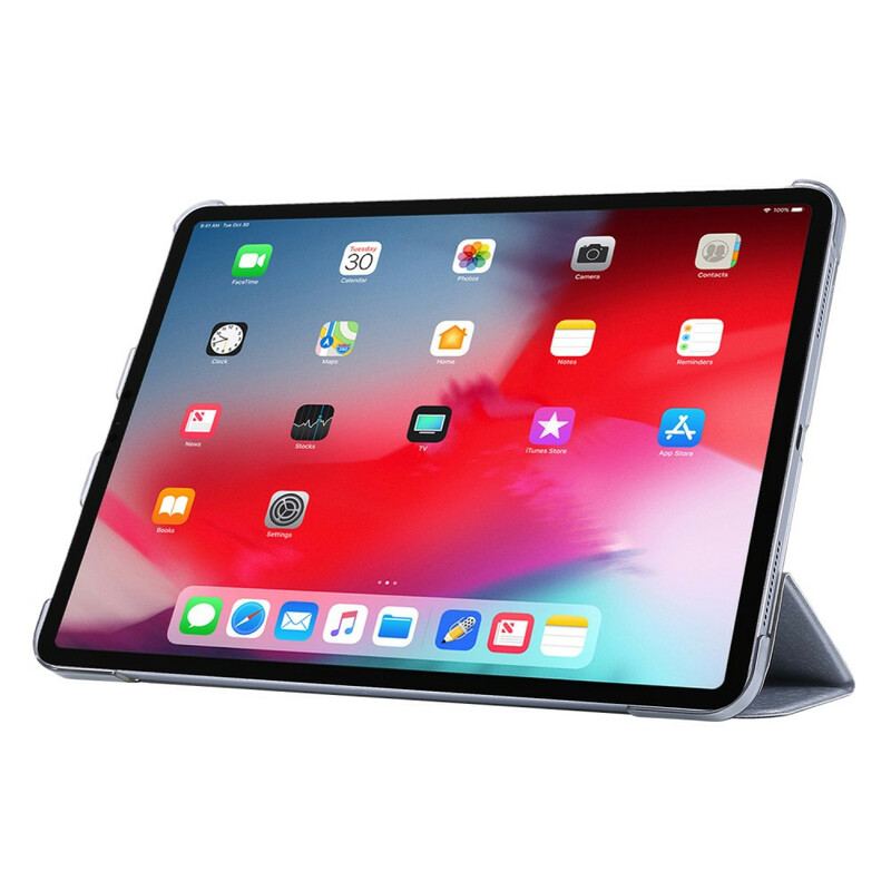 Capa De Celular Para iPad Pro 12.9" (2022) Couro Falso Textura De Seda