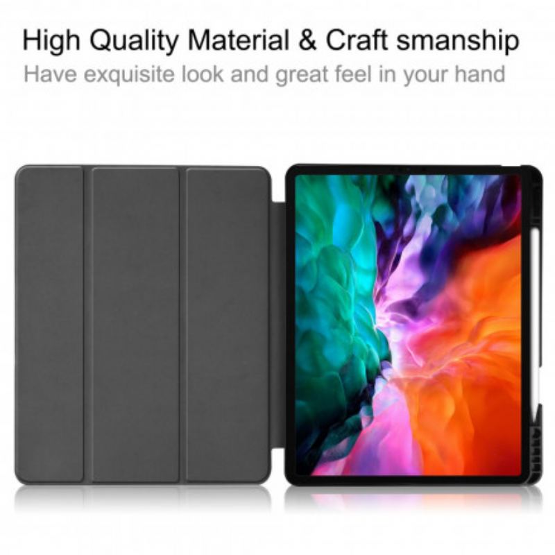 Capa De Celular Para iPad Pro 12.9" (2022) Suporte Para Caneta Torre Eiffel