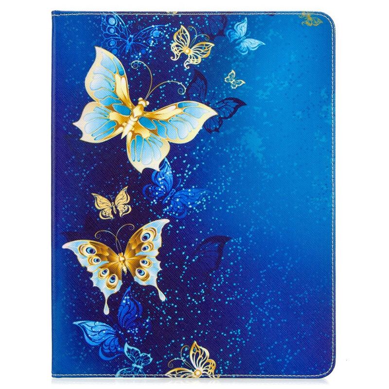Capa Flip Para iPad Pro 12.9" (2022) Padrão Impresso Borboletas