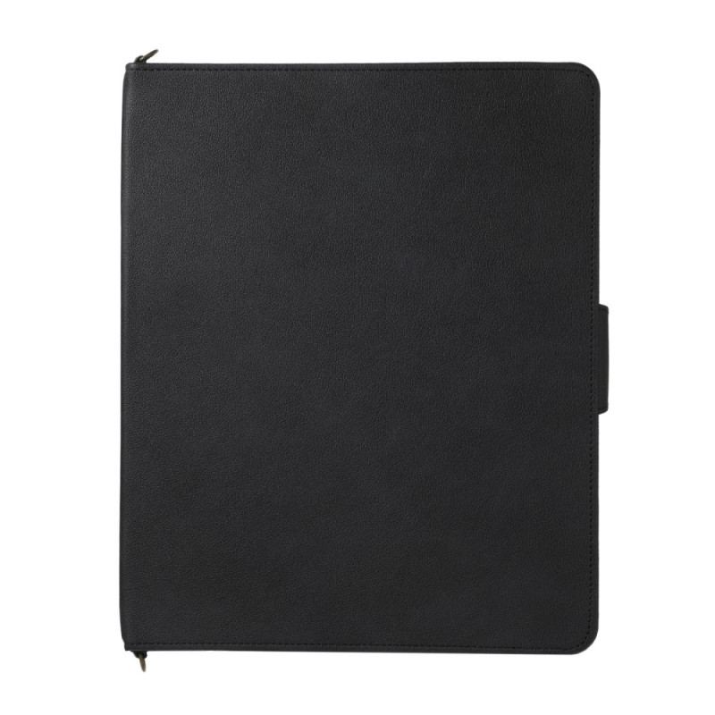 Capa Folio Para iPad Pro 12.9" (2022) Alça De Ombro Rfid Com Efeito De Couro