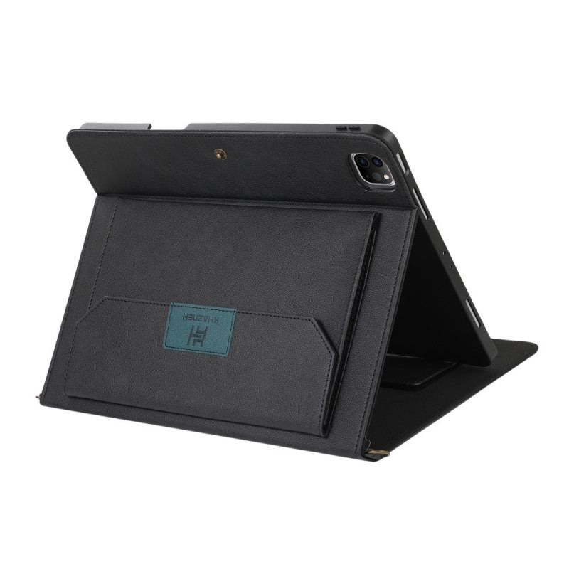 Capa Folio Para iPad Pro 12.9" (2022) Alça De Ombro Rfid Com Efeito De Couro