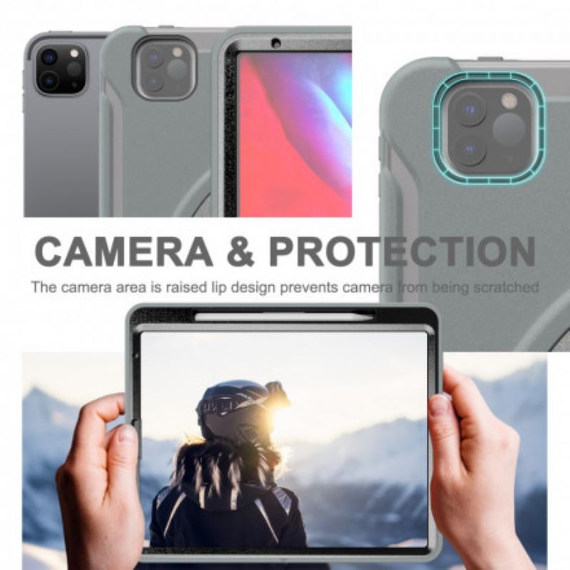Capa Para iPad Pro 12.9" (2022) Correia De Suporte E Suporte Para Caneta