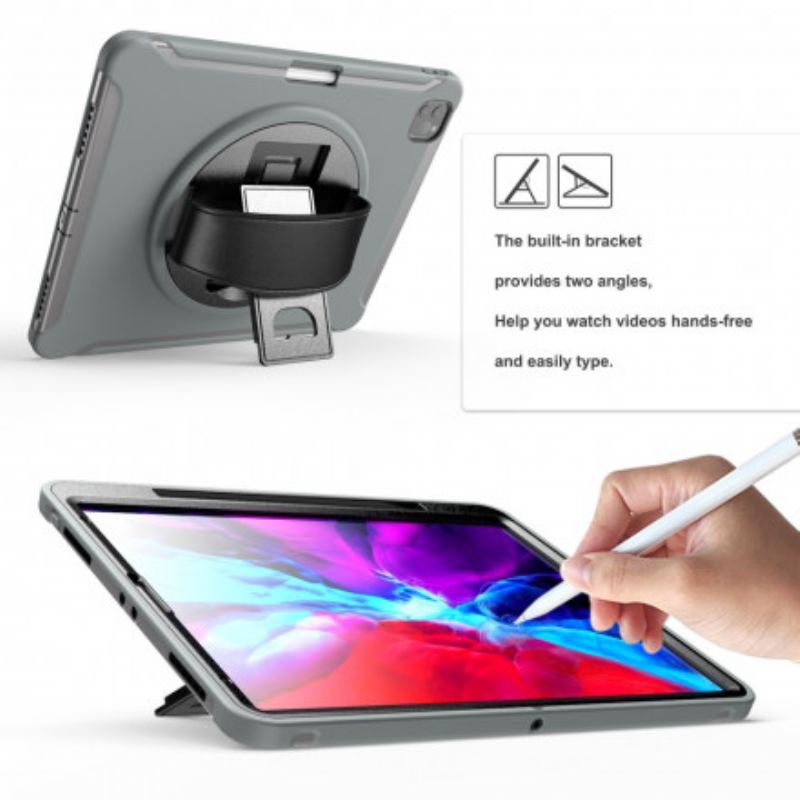 Capa Para iPad Pro 12.9" (2022) Correia De Suporte E Suporte Para Caneta