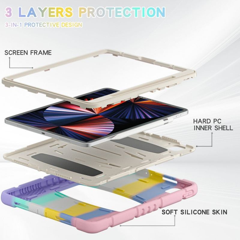 Capa Para iPad Pro 12.9" (2022) Capa Proteção Proteção Tripla Com Cor De Suporte