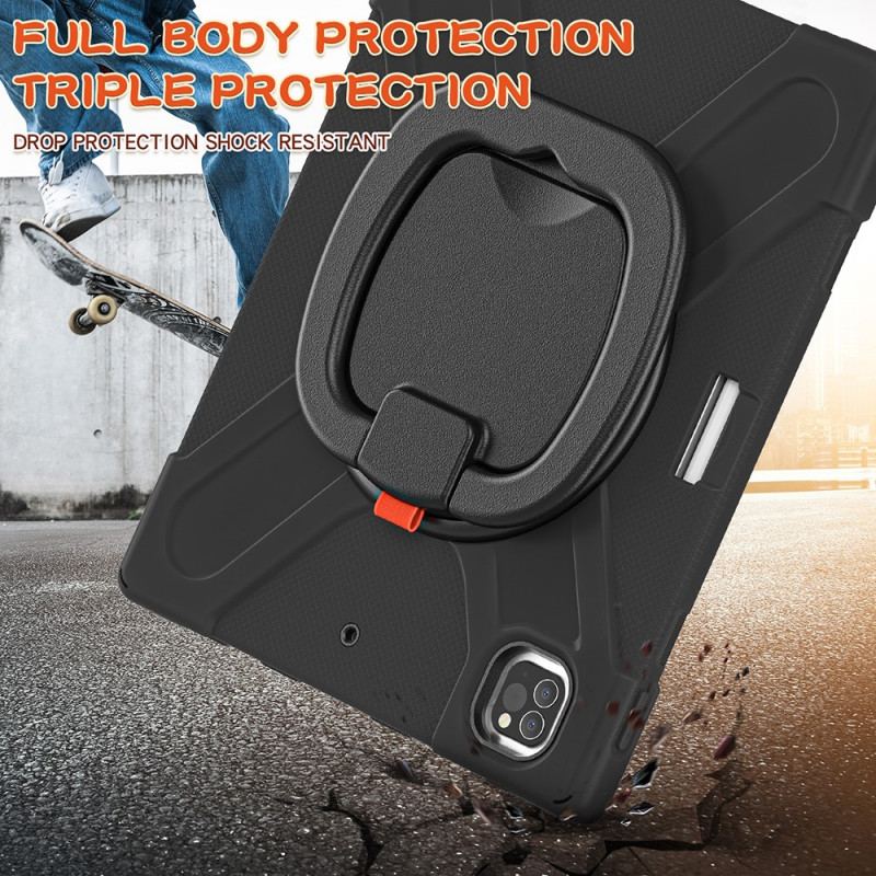 Capa Para iPad Pro 12.9" (2022) Suporte De Anel Giratório Ultra Resistente
