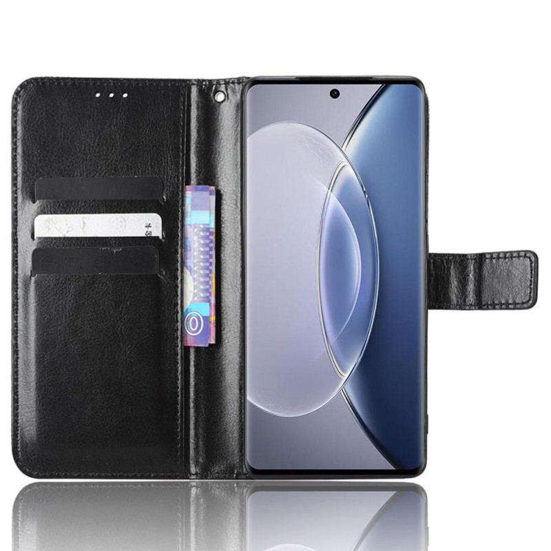 Capa De Couro Para Vivo X90 Pro Couro Falso Chamativo