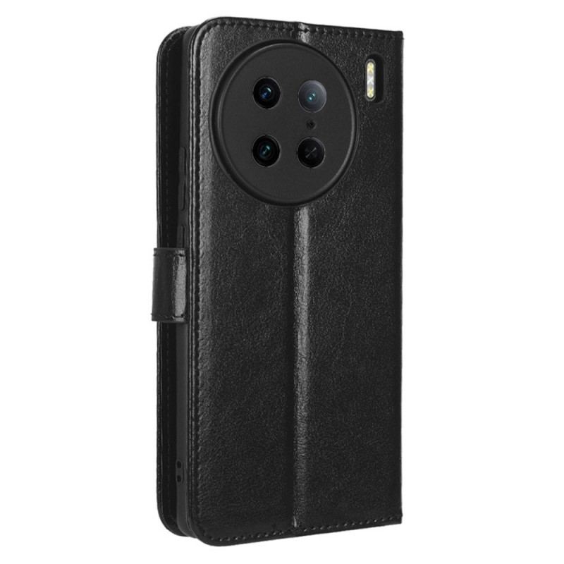 Capa De Couro Para Vivo X90 Pro Couro Falso Chamativo