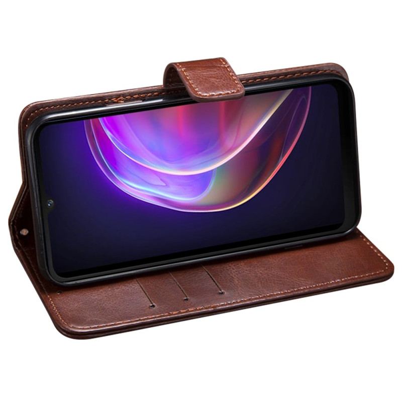 Capa De Couro Para Vivo X90 Pro Imitação De Couro Idewei
