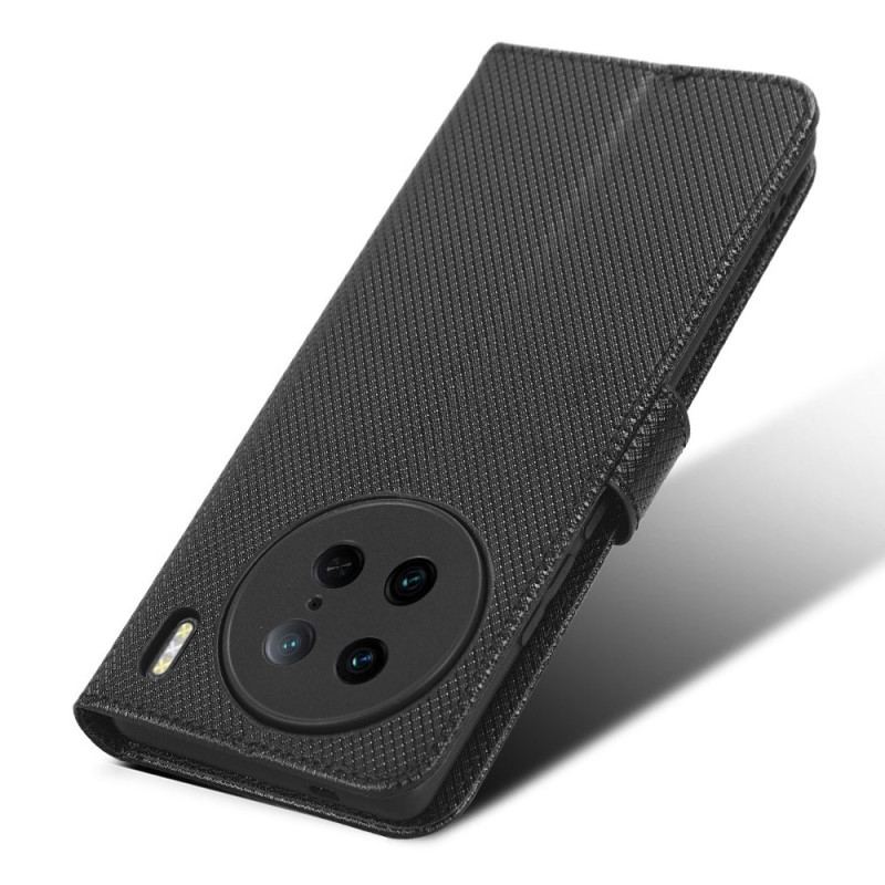 Capa Flip Para Vivo X90 Pro De Cordão Seleção De Correia