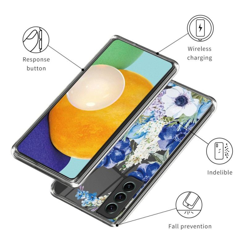 Capa De Celular Para Samsung Galaxy S23 Plus 5G Flores Sem Costura