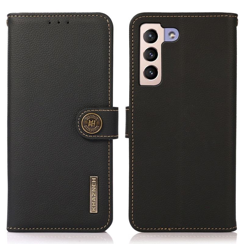 Capa Em Pele Para Samsung Galaxy S23 Plus 5G Khazneh Rfid Couro Genuíno