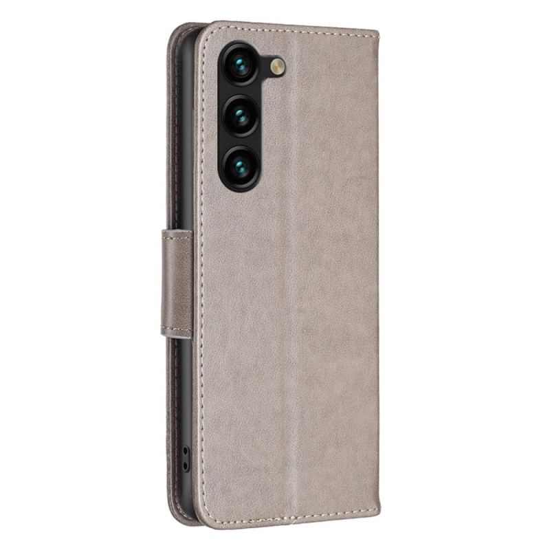Capa Flip Para Samsung Galaxy S23 Plus 5G Borboletas Gigantes
