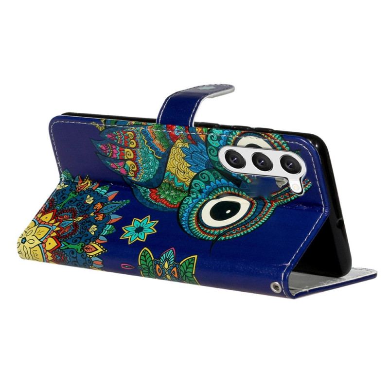 Capa Flip Para Samsung Galaxy S23 Plus 5G De Cordão Coruja Tanga