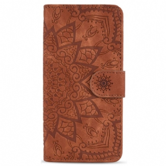 Capa Flip Para Samsung Galaxy S23 Plus 5G De Cordão Mandala Elegante Com Tiras