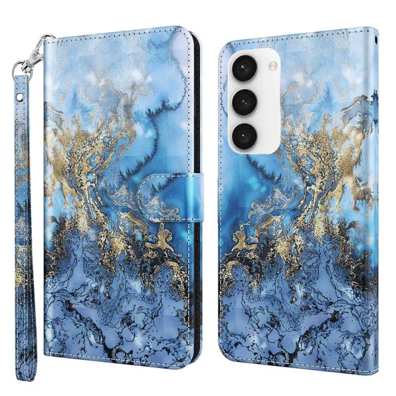 Capa Flip Para Samsung Galaxy S23 Plus 5G De Cordão Strap Art