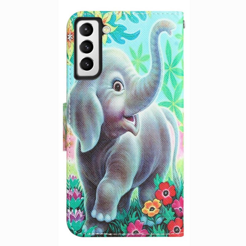 Capa Flip Para Samsung Galaxy S23 Plus 5G De Cordão Tanga Elefante